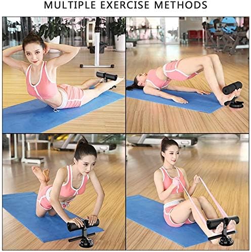 Sit Up Bar, Upgraded Sit up Assistant Device Portable Adjustable Exercise Body Fitness Equipment with Comfortable Padded for Men & Women Home Gym(Black)