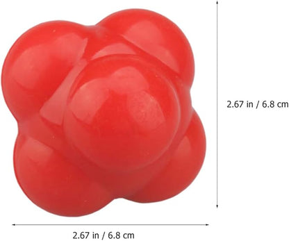 Hexagonal Silicone Reaction Ball Small Fitness Agility Ball for Hand Eye Coordination Training and Speed Exercise in Sports Training