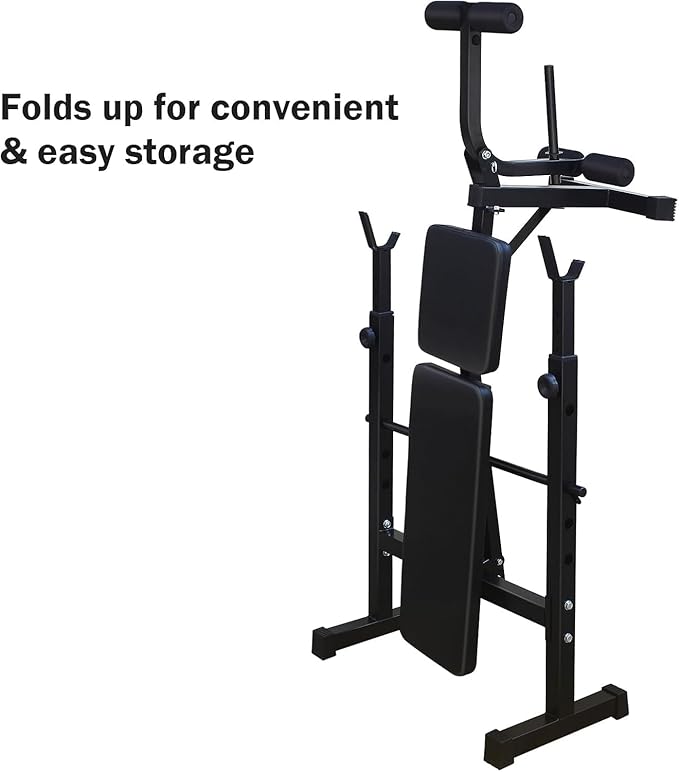Adjustable Weight Bench for Home Gym, Multi-Function Strength Training Bench with Foldable Design, Heavy-Duty Steel Frame, Incline Decline Flat Positions, Full Body Workout Equipment