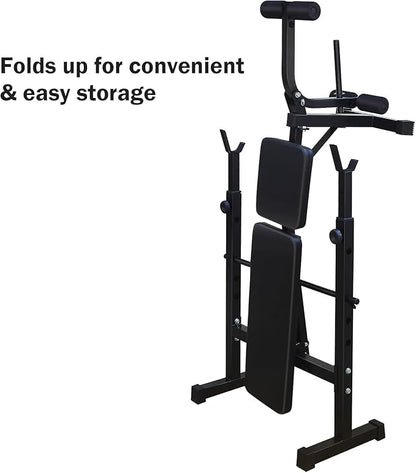 Adjustable Weight Bench for Home Gym, Multi-Function Strength Training Bench with Foldable Design, Heavy-Duty Steel Frame, Incline Decline Flat Positions, Full Body Workout Equipment