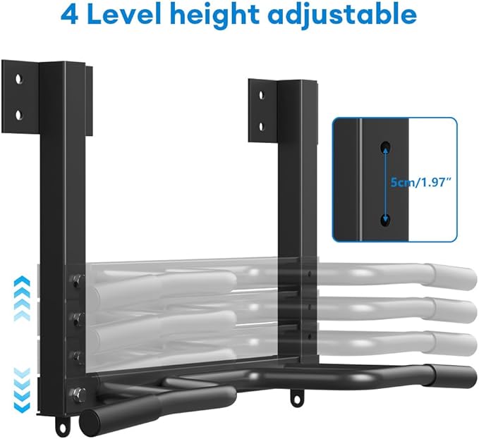 Wall Mount Pull Up Bar, Joist Beam Rafter Mount Pull-up Bar, Ceiling Mounted Chin Up Bar for Home Gym with Punching Bag Hanger