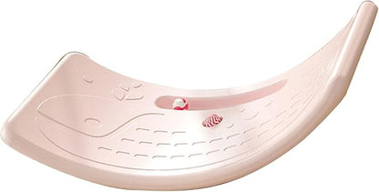 Kids Rocker Board Plastic Load Bearing Children Wobble Board for Exercise Indoor Birthday Gift (Roseate)