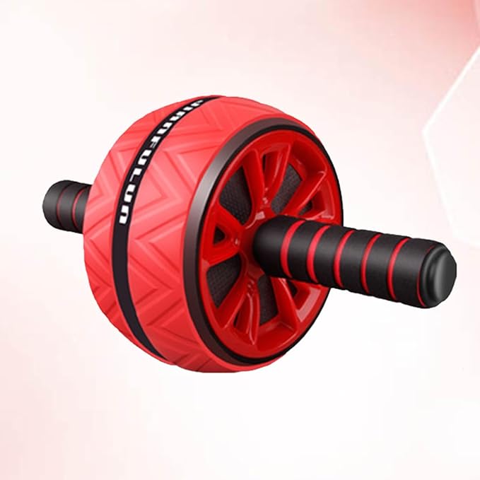 Ab Roller Wheel Fitness Device for Core and Abdominal Training Red Abdominal Gym Wheel for Home Workout and Muscle Strengthening for Men and Women