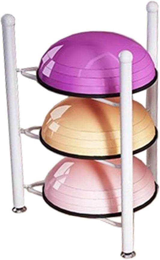 Balance Ball Half Rack, Iron Exercise Balls Holder for Home Gym, Floor Stand Balance Trainer Shelf