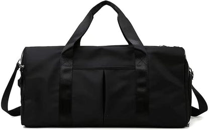 Men and Women's Travel Bag With Shoe Compartment Sports Tote Gym Bag Weekender Overnight Shoulder Bag Large