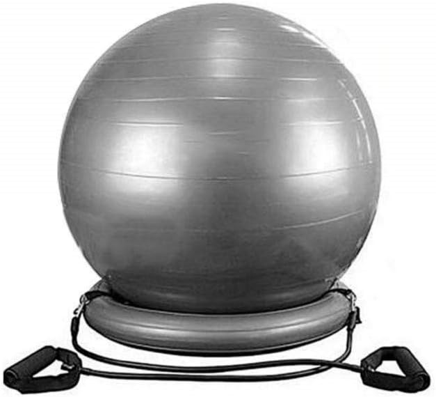 Yoga Ball Stability Base Ring Anti-Burst Stability Ball with Adjustable Resistance Bands for Yoga Gym Exercise