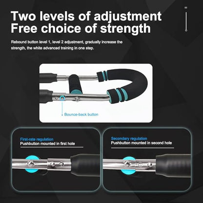 TwistPro Multi-Exercise 3 mode adjustable Home Workout Bar Ultimate Twister Arm Trainer, Adjustable Chest Workout Equipment, Arm Trainer for Men, Chest Trainer for Men, Shoulder Muscle Training, Portable Spring Resistance Home Fitness Equipment. Gift r...