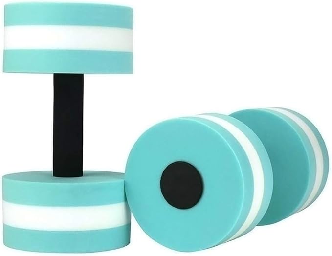 Water Dumbbells, Aquatic Exercise Dumbell, Set of 2 Aerobic Water Exercise Foam Dumbbells Pool Resistance for Men Women Weight Loss Water Sports Fitness Tool