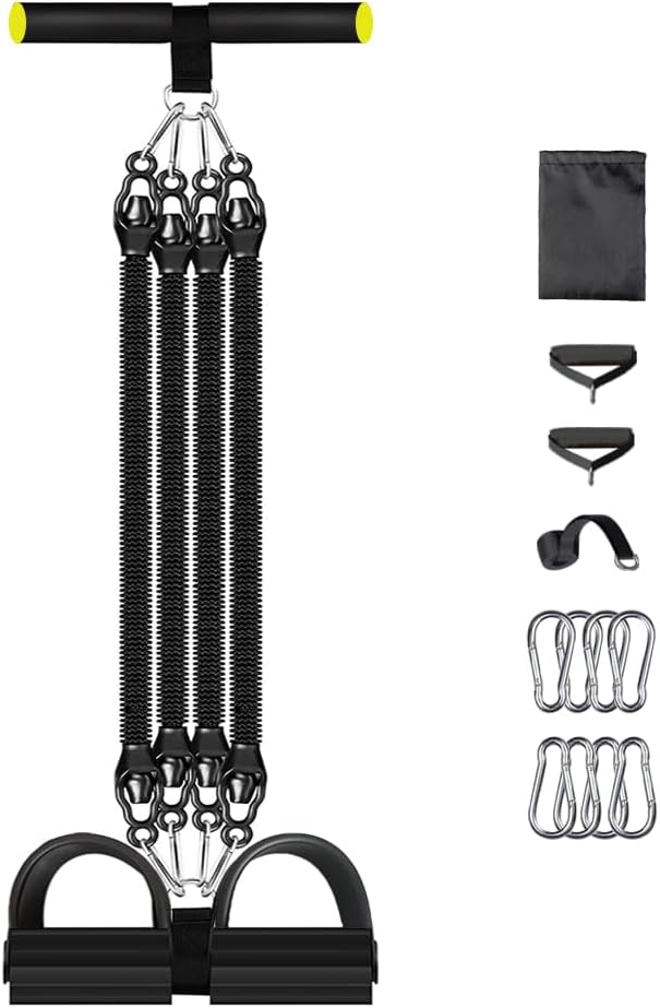 Multifunction Tension Rope Set,Upgraded Smart Stirrup Puller-Pedal Puller Tensioner Workout Bands Resistance with Abdomen/Waist/Leg/HIPS/Chest/Back