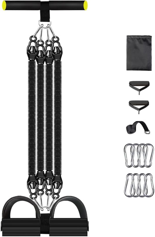 Multifunction Tension Rope Set,Upgraded Smart Stirrup Puller-Pedal Puller Tensioner Workout Bands Resistance with Abdomen/Waist/Leg/HIPS/Chest/Back