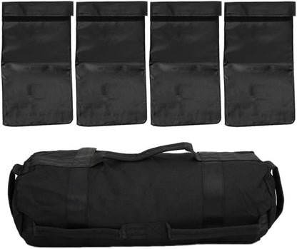 Adjustable Weightlifting Sandbag, Power Training Equipment, Reinforced Oxford Cloth with PU Material, Multifunctional Fitness Tool for Strength and Endurance Training, Includes 4 F