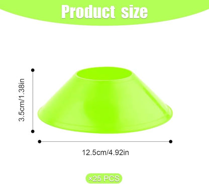 25pcs Soccer Cones for Sports Training, Mini Football Cones & Mesh Bag Flexible Agility Cones Premium Training Cones for Basketball Football Running Drills Sports Games Skating Kids