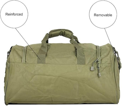 Gym Duffel Bag for Men Sports Duffel Bag with Shoe Compartment (GREEN-Model B)