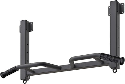 Kipika 32" Ceiling Mounted Pull Up Bar - Heavy Duty, Highly Adjustable, Multifunctional Chin Up Bar - Home Gym System with Punching Bag Hanger and Resistance Bands Training