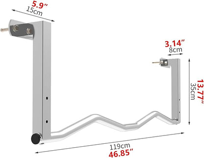 Safety Steel Fitness Horizontal Bar, Wall-Mounted Pull-up Bar, Multi-Purpose Home Gym Strength Training Pole, Easy to Install, Load 300kg (Stainless Steel)