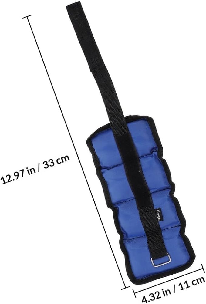 2pcs Adjustable Ankle and Wrist Weights Sandbags 1kg Each with Straps for Men and Women Fitness Running Yoga Pilates Gym Workout