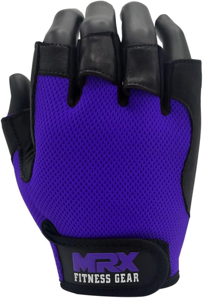 Weightlifting Gloves Leather Palm Grip Half Finger Body Building Gym Glove for Exercise Training Fitness Workout Men Women Lifts Made Spandex Materials, Including Genuine Amara Leather