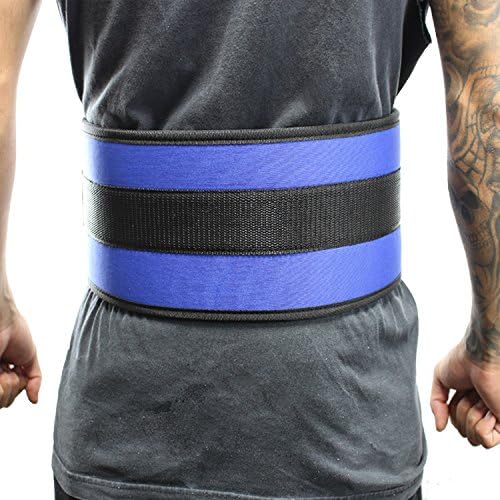 6" Nylon Power Weight Lifting Belt/Back Support Belt Blue