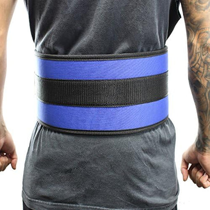 6" Nylon Power Weight Lifting Belt/Back Support Belt Blue