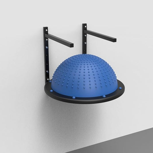 Ball Storage Holder Wall Mount Half Ball Balance Trainer Storage Rack, Sturdy Iron Exercise Ball Holder for Home Gym, Garage Wall & Fitness Workout