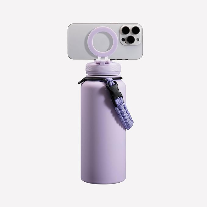 ZTAR Insulated Stainless Steel Water Bottle – Compatible with Magsafe usable as Tripod, Leak-Proof, Keeps Drinks cool or warm, For Travel, Gym, and Office, Ideal Gift for Women, Men & Kids, 32 oz