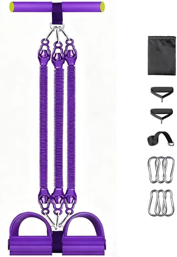 Multifunction Tension Rope Set,Upgraded Smart Stirrup Puller-Pedal Puller Tensioner Workout Bands Resistance with Abdomen/Waist/Leg/HIPS/Chest/Back
