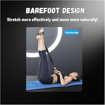 Multifunction Tension Rope Set,Upgraded Smart Stirrup Puller-Pedal Puller Tensioner Workout Bands Resistance with Abdomen/Waist/Leg/HIPS/Chest/Back