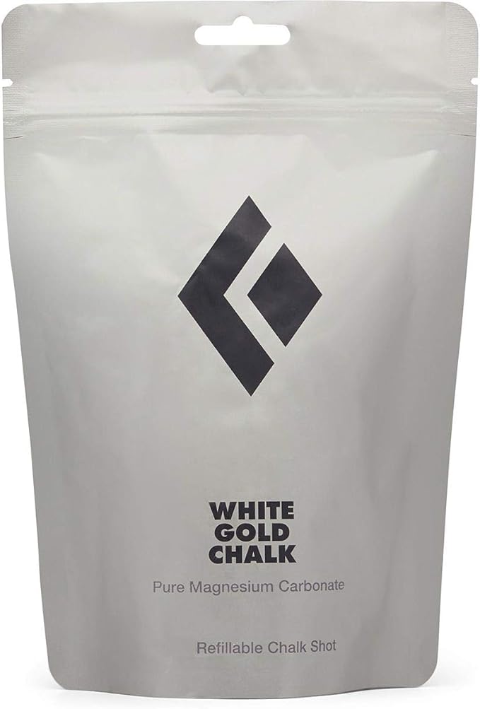 BLACK DIAMOND White Gold Chalk | 100% Magnesium Carbonate | Superior Grip & Moisture Absorption for Rock Climbing & Training | Loose or Refillable Variations