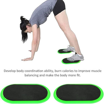 Workout Sliding Disc Sliders, 2 Pcs Core Stability Fitness Equipment, Yellow - Durable EVA and ABS Material, Full Body Muscle Training for Home and Gym