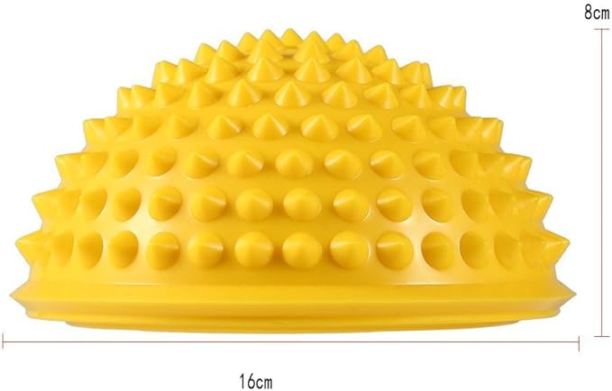Foot Massage Half Ball,ZJchao 2 Pcs Yoga Half Ball Physical Fitness Appliance Exercise Balance Ball Massage Mat Exercise Stepping Stones Balance pods Gym Yoga Pilates Ball (Yellow)