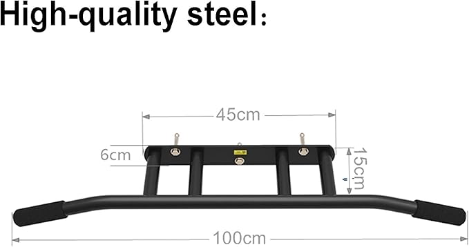 Indoor Exercise Fitness Pull-up Bar, Wall-Mounted Horizontal Bar, Multifunctional Strength Training Rod, for Home Gym, Easy to Install (Steel)