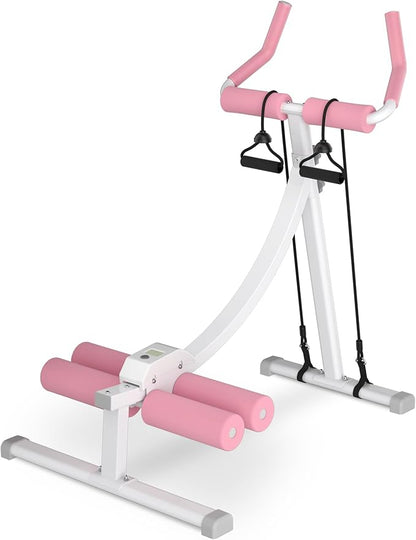 Home Gym Systems Ab Machine, Ab Workout Equipment, Adjustable Ab Trainer Machine for Abs Workout at Home Gym, Foldable, Knee Protection, Abdominal Trainer for Stomach