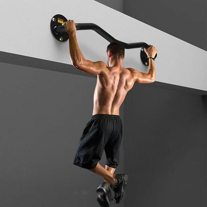 Wall Mounted Pull Up Bars Perfect Fitness Multi-Gym Doorway Pull Up Bar Home Gym Exercise Workout Equipment Strength Training Equipment Fitness Equipment Single Bars for Walls (Color : Black)