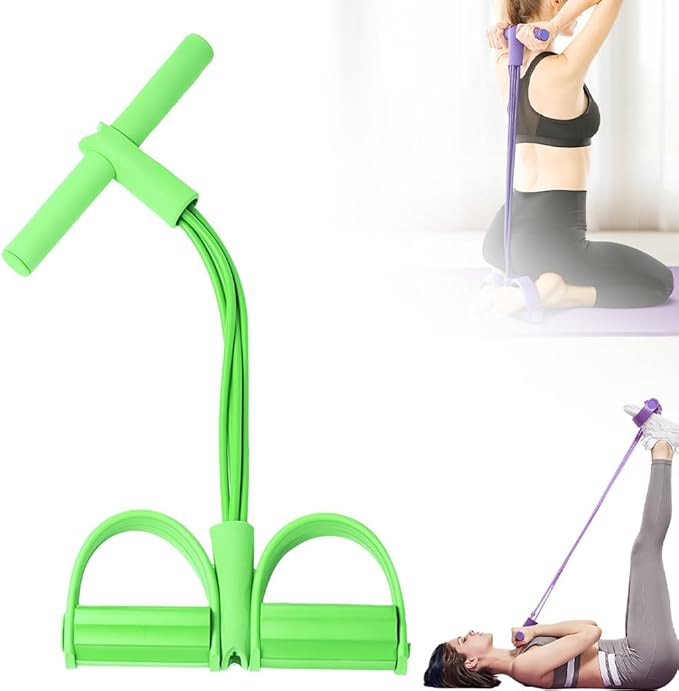 Yoga Sports Crunches Elastic Pull Rope, Pedal Resistance Bands with Handles, Multifunction Elastic Yoga Resistance Band, Home Exercise Equipment for Legs, Arms, Core Training