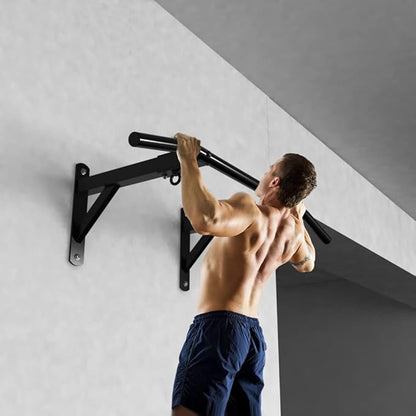 Wall-Mounted Pull Up Bar, for Home Gym Workout Training Heavy Duty Fitness Bar, Home Fitness System with Grommets, 661 Lbs