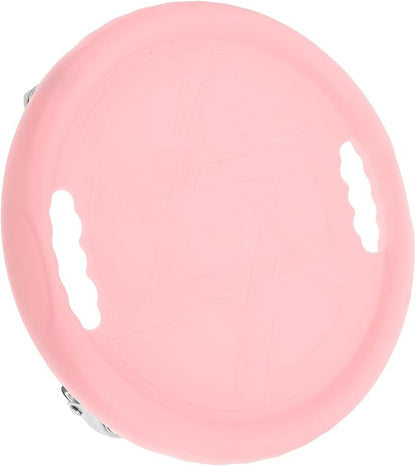 Ab Roller Wheel with 4 Rollers and Knee Pad, Core Strength Abdominal Exercise Disc for Home Fitness, Pink Fitness Slider Board for Abs Workout and Core Training
