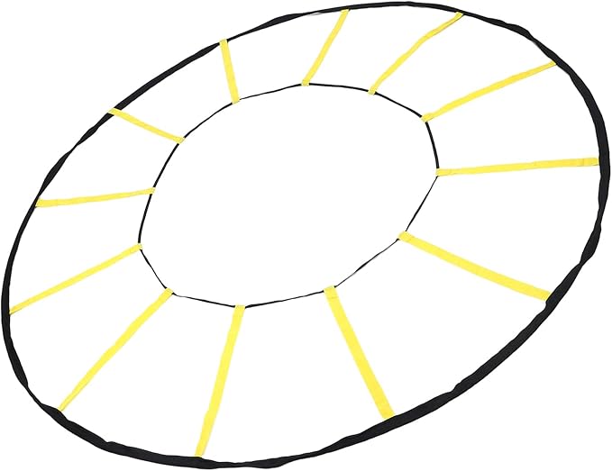 Circular Agility Ladder, 12 Rungs Nylon Speed Training Ladder, Footwork Equipment with Storage Bag for Soccer, Football, Basketball, and Fitness Training
