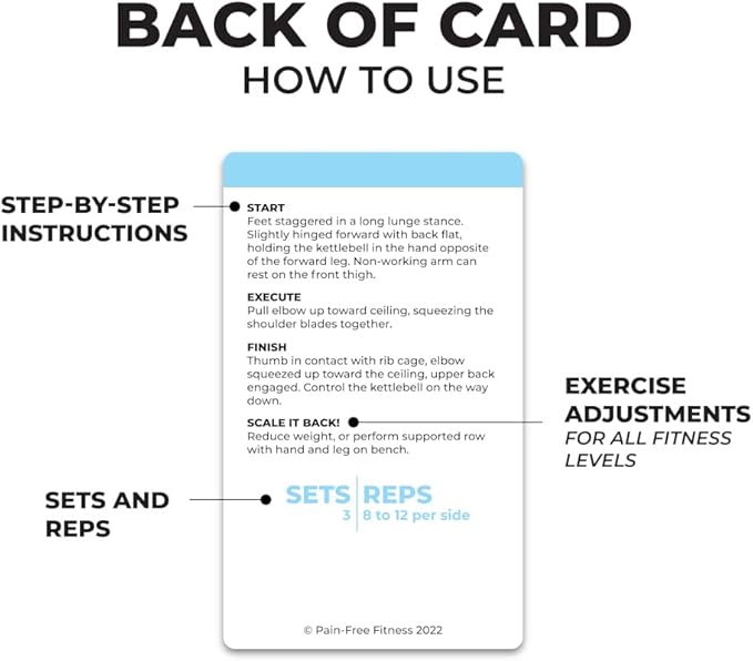 Exercise Flash Cards - Workout Cards Deck - Exercise Cards for Home Workouts Women & Men
