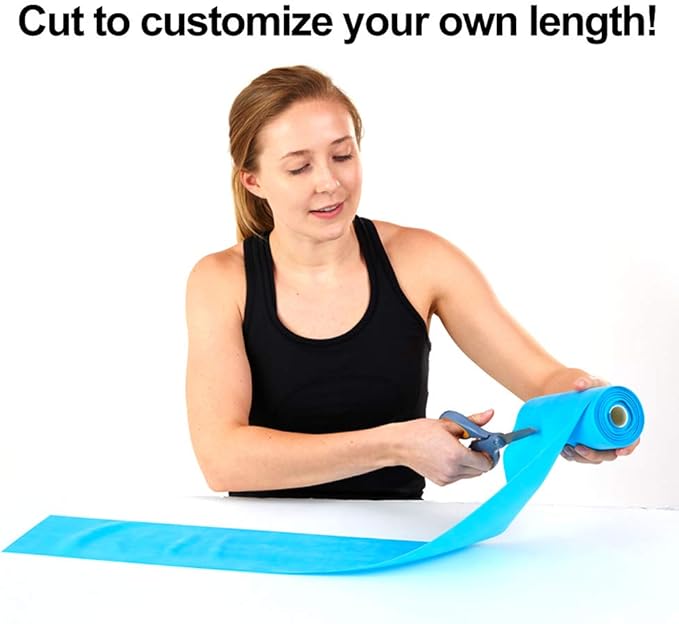 Resistance Band for Working Out | Super Exercise Bands 8,16,24 Yard Bulk Rolls |10 Strengths in Light Medium and Heavy Resistance Bands | Latex Free Workout Bands Including App and e-Book