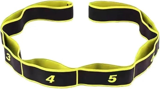 8-segment Digital Yoga Stretching Band High Elasticity Fitness Tension Band Double Layered Composite Webbing Dance Belt