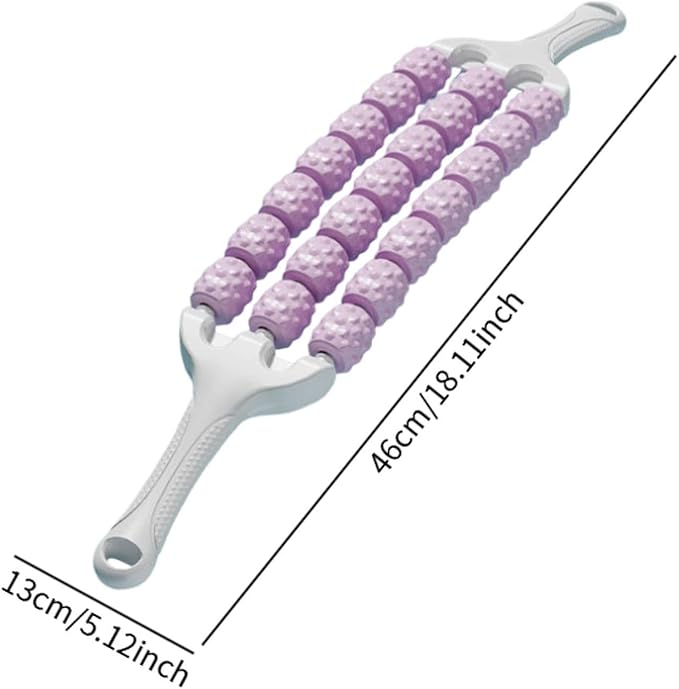 Muscle Roller Stick Body Massage Stick Portable Multiuse Comfortable Massage Roller for Home Gym Travel Park Garden Fitness- Purple