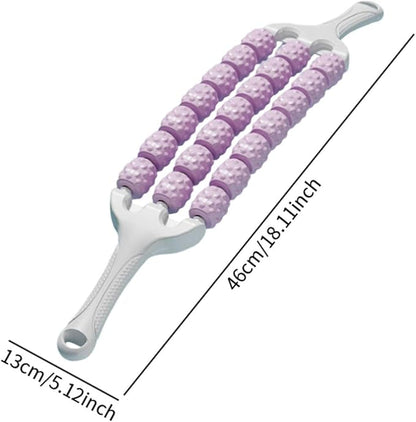 Muscle Roller Stick Body Massage Stick Portable Multiuse Comfortable Massage Roller for Home Gym Travel Park Garden Fitness- Purple
