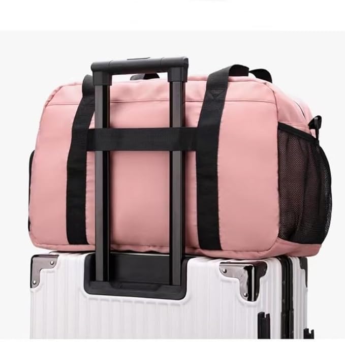 New Sports Tote Gym Travel Luggage Shopping Delivery Weekend Camping Overnight Bag(pink)