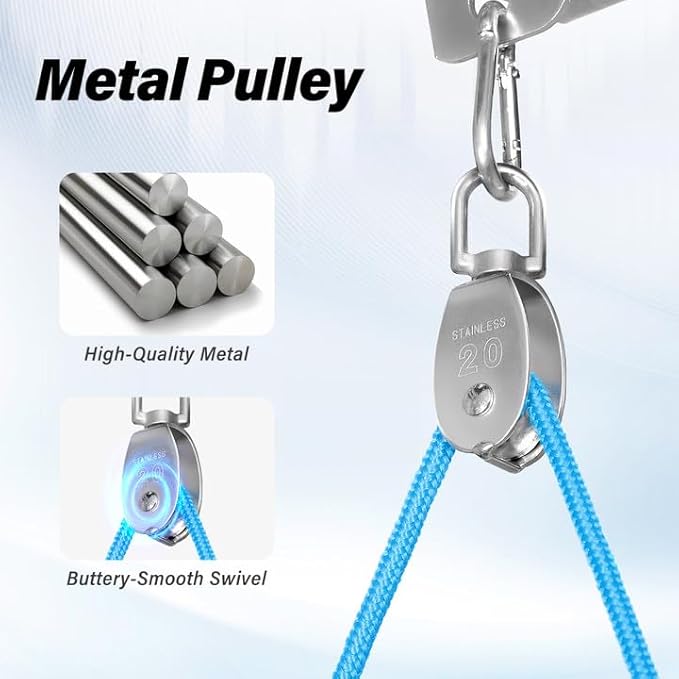 Shoulder Pulley – Adjustable Metal Door Clamp and Metal Pulley,Over The Door Pulley for Shoulder Rehab