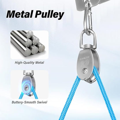Shoulder Pulley – Adjustable Metal Door Clamp and Metal Pulley,Over The Door Pulley for Shoulder Rehab