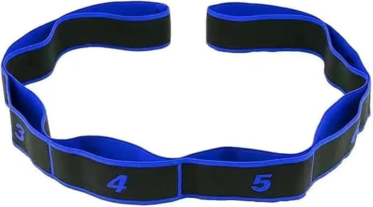 8-segment Digital Yoga Stretching Band High Elasticity Fitness Tension Band Double Layered Composite Webbing Dance Belt