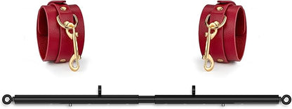 Heavy Duty Stainless Steel Expandable Spreader Bar with 2pcs PU Adjustable Straps, Sports Aid Training Fitness Gear Pilates Aid Kit,Home Indoor Sports Yoga Set