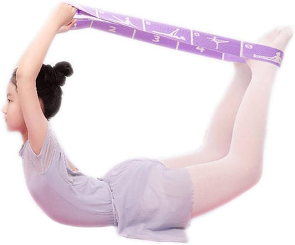 Adjustable Stretch Strap for Kids, 8-Loop Elastic Resistance Band for Children Gymnastics, Ballet Dance, Yoga, Stuff，Pilates & Flexibility Training, Home Exercise Equipment for Girls