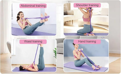 SZ Resistance Band Set – 2 Piece Figure 8 Resistance Band & Pedal Resistance Tubes for Full Body Workout, Arms, Back, Abs & Stretch Training