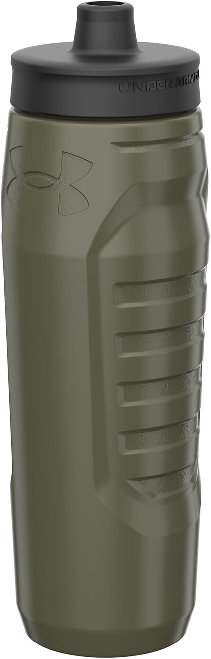 Under Armour Squeeze Water Bottles, 32 oz Water Bottles, Sideline Sports Water Bottle with Quick-Shot Lid, Quick & Easy Hydration, Gym Water Bottles, Squeeze Bottle, 1 32oz